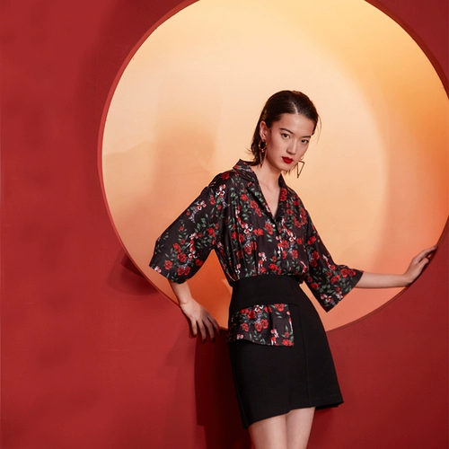 Демисезонная шелковая ретро трикотажная рубашка, городской стиль, свободный крой, делается под заказ