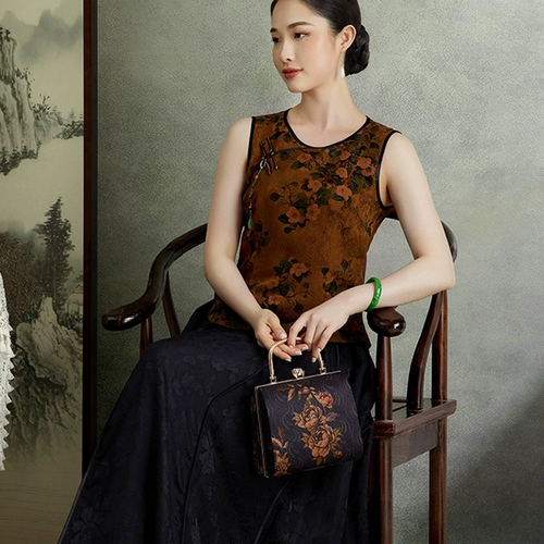 Ципао, летний жилет, короткое трикотажное ханьфу, делается под заказ