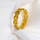 Медное кольцо из нержавеющей стали, мужской браслет с одной бусиной, не выцветает, на удачу