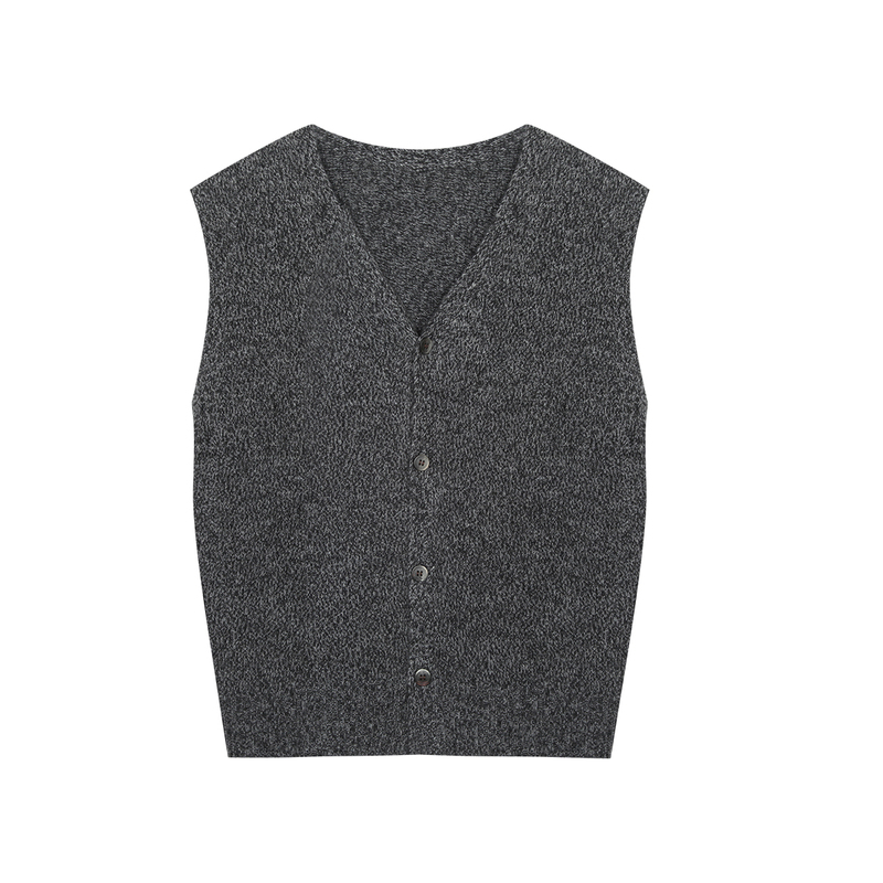 Ravenze Cashmere and Wool Relaxed Loose Floral Yarn Vest 122605 Ravenze Cashmere and Wool Relaxed Loose Floral Yarn Vest 122605