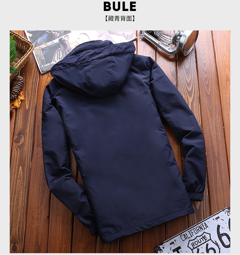 Jeep Shield Jacket Men Plus Velvet Loose Kích thước lớn Nam dài Chạy nhanh khô ngoài trời Áo khoác nhung mỏng áo khoác nỉ