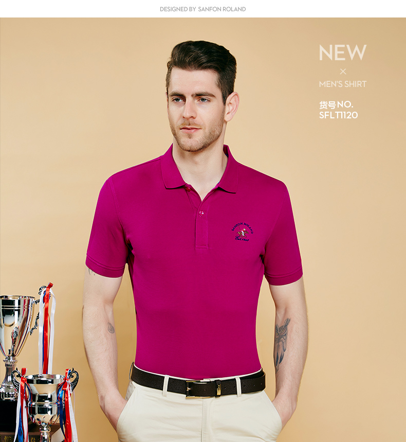 Paul nam mới ve áo Áo phông Anh POLO áo sơ mi cotton thể thao giản dị cotton mùa hè tay ngắn áo polo dài tay