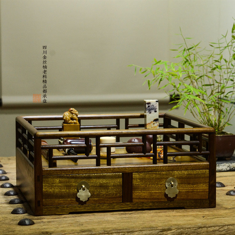 Purple Clouds Sandalwood Qingqing Classical Sichuan Golden Silk Nang Old stock Unique Board Mortise And Tenon and Mortise Structure Wang all Chengpan Wenfang Pendulum Pieces