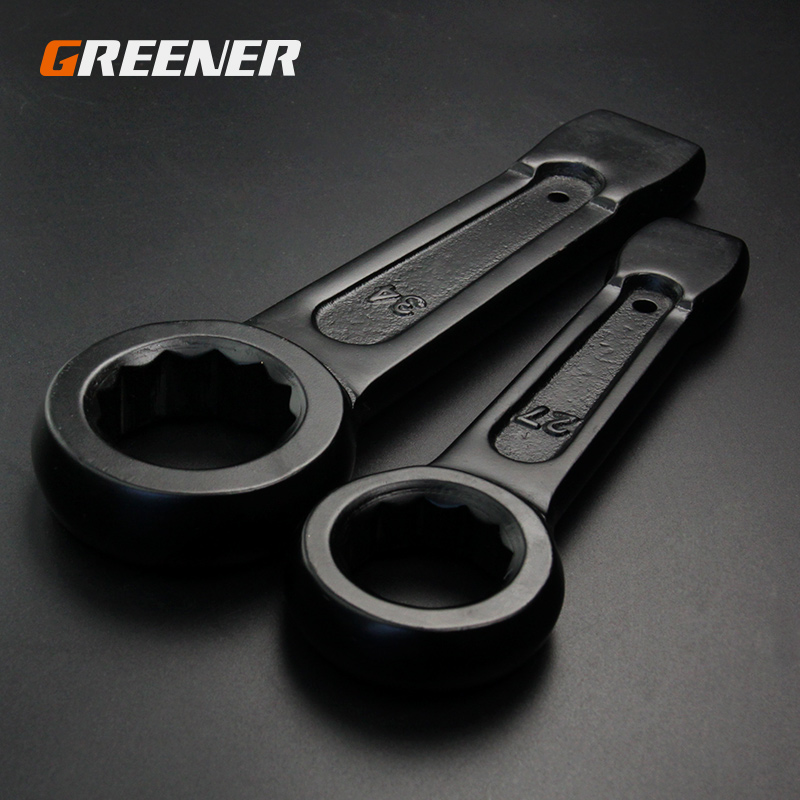 Green Forest Heavy Knock Wrench Straight Shank Single Head Opening 24 24 30 32 36 36 46 41 50 50 Plum Wrench