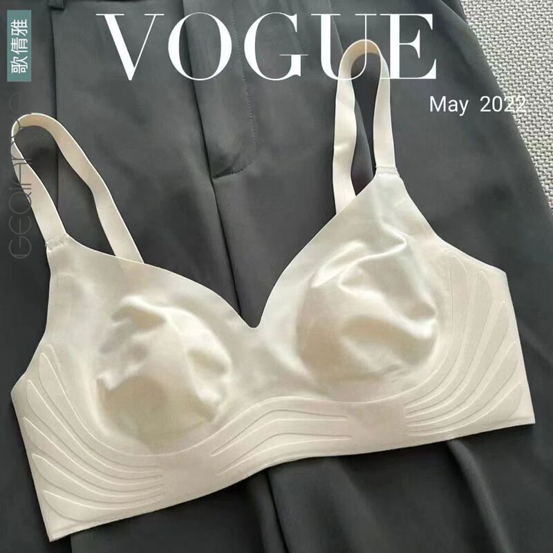 Rabbit Ear Seamless Bra for Women, Push-Up, Anti-Sagging, Makes Large Breasts Appear Smaller, Thin Style, Summer, Small Bust, Wireless Bra