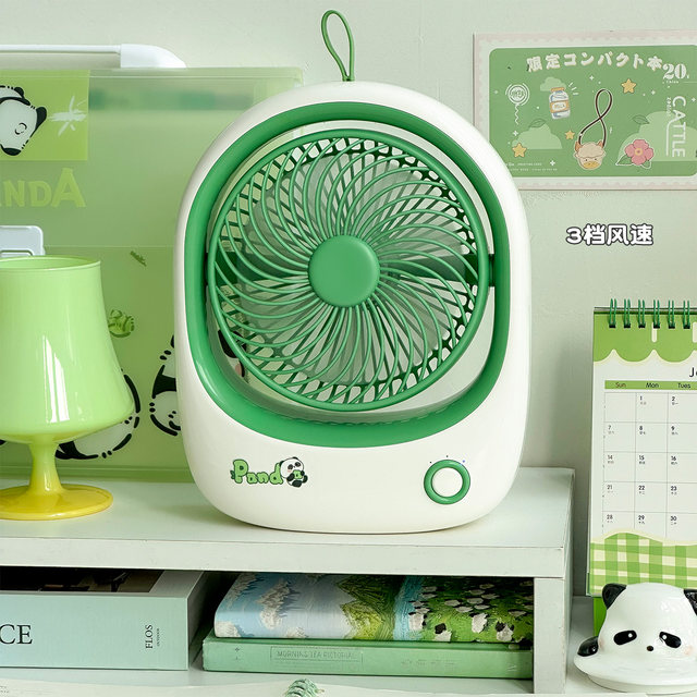 Panda Desktop Fan Silent Student Dormitory Office 2024 ພັດລົມໄຟຟ້າຂະໜາດນ້ອຍທີ່ມີລັກສະນະສູງໃໝ່