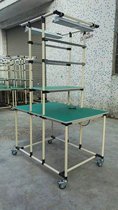 Aging test multi-layer stage picking turnover vehicle mobile material lean tube workbench trolley aging rack promotion