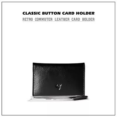 Ciderjohn minimalist design commuter handmade card clip storage bag Italian vegetable tanned cowhide