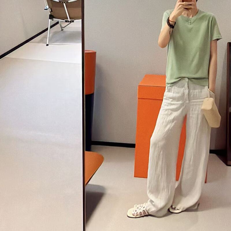 Close-Fitting, Comfortable and Burden-Free, Modal and Cotton 3-Color Short-Sleeved T-Shirt