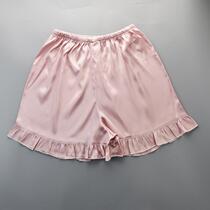 Wide Sleeping Pants Women Shorts Lotus Leaf Side Pine Summer Slim Big Code Casual Home Shorts Pure Color Lady Summer