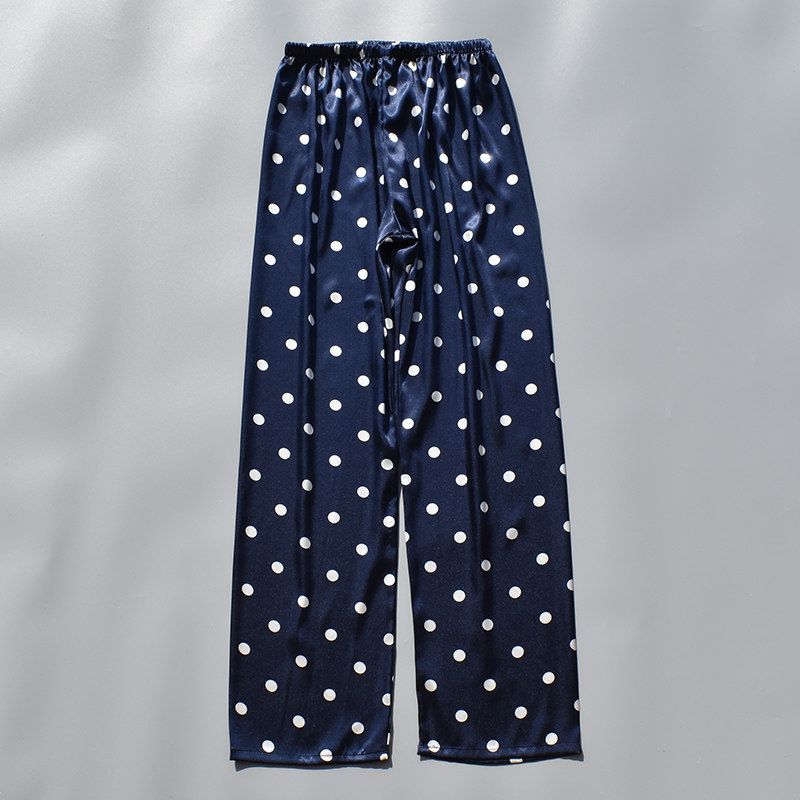 Yayuxin pajama pants women's trousers European version spring, summer and autumn nine-point pants thin silk loose silk large size home