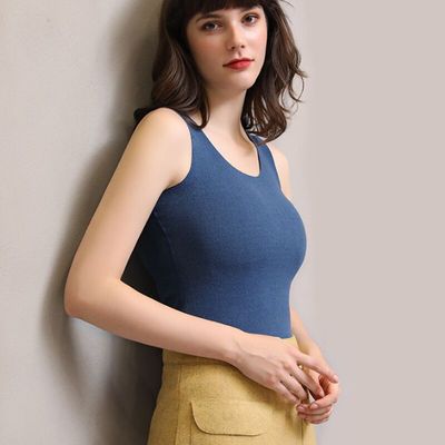 【巴里企鹅】无痕背心女加绒保暖内衣