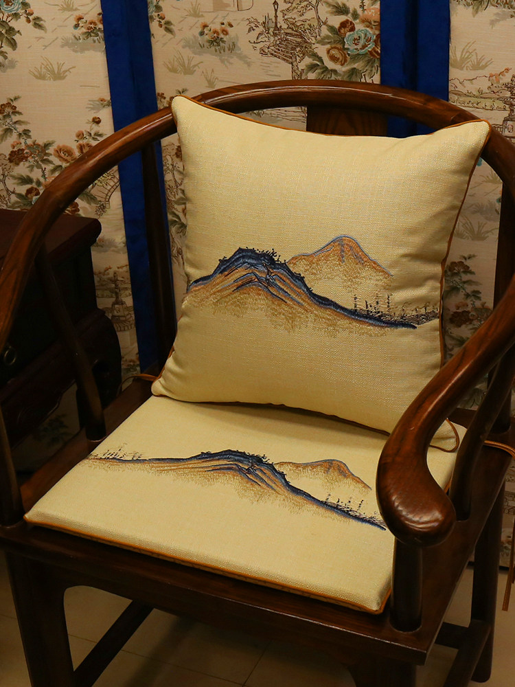 Mahogany sofa cushion Chinese classical solid wood Taishi chair washer chair dining chair tea chair cushion home non-slip