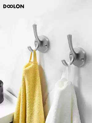 Simple modern black hanging hook single hook brushed Nordic living room wall hanging wall coat hook row hook wardrobe hanging