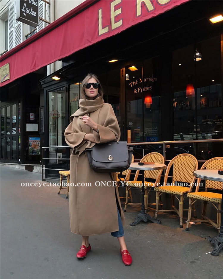 [VX] Blogger Thụy Điển thiết kế thời trang len và áo khoác hai mặt cashmere áo khoác lông vũ nữ