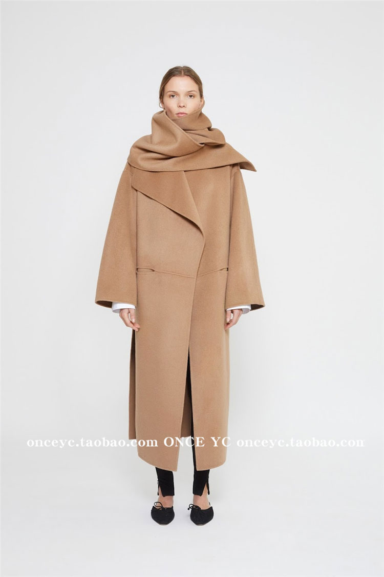 [VX] Blogger Thụy Điển thiết kế thời trang len và áo khoác hai mặt cashmere áo khoác lông vũ nữ