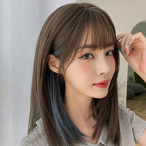 Wig Woman Long Hair Long Hair Long Straight Hair Short Lock Bone Hair Ziliu Sea Inner Buckle Hanging Ear Picking And Dyeing Emulation Natural Whole Headgear Style