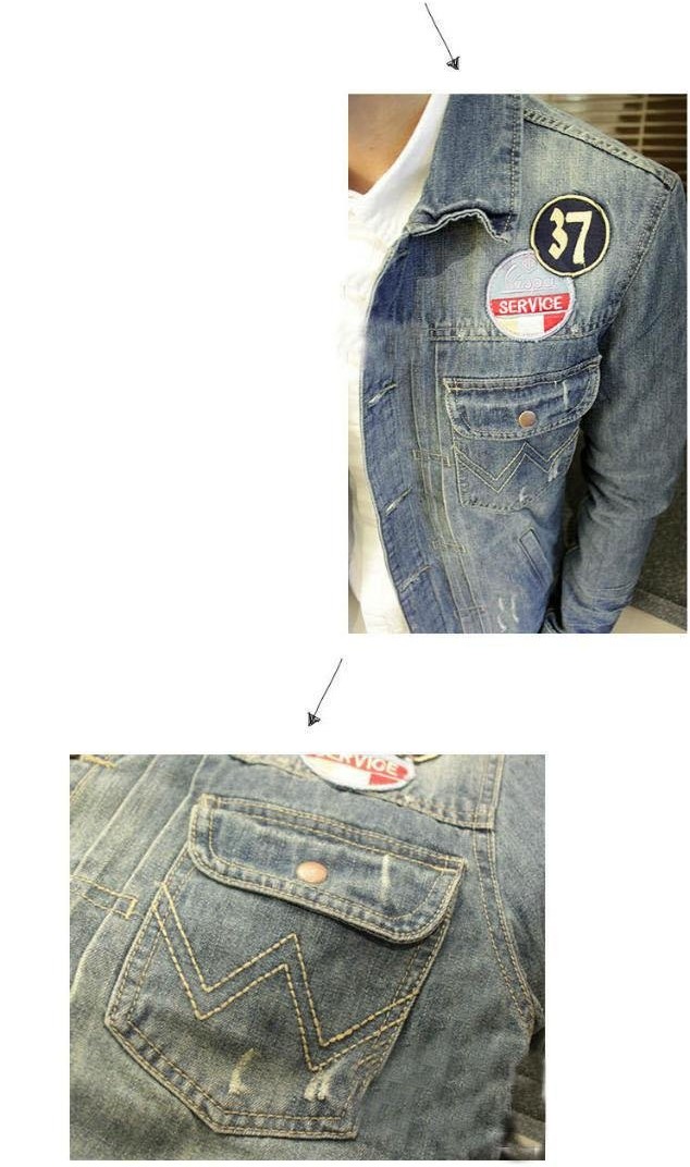 Mùa xuân của Nam Giới Cá Tính Denim Jacket Đẹp Trai Lỗ Áo Khoác Sinh Viên Retro Hàn Quốc Denim Mỏng Tops Xu Hướng