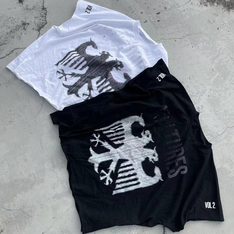 Ceiling Hainan Vultures2 Listening Party Kanye Yeezy Gosha Merch Double-Headed Eagle Short Sleeve