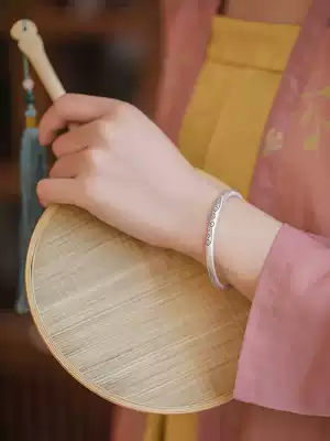 Lily of the valley read original retro literary fresh handmade fine silver bracelet ring matte lettering to send mother girlfriend