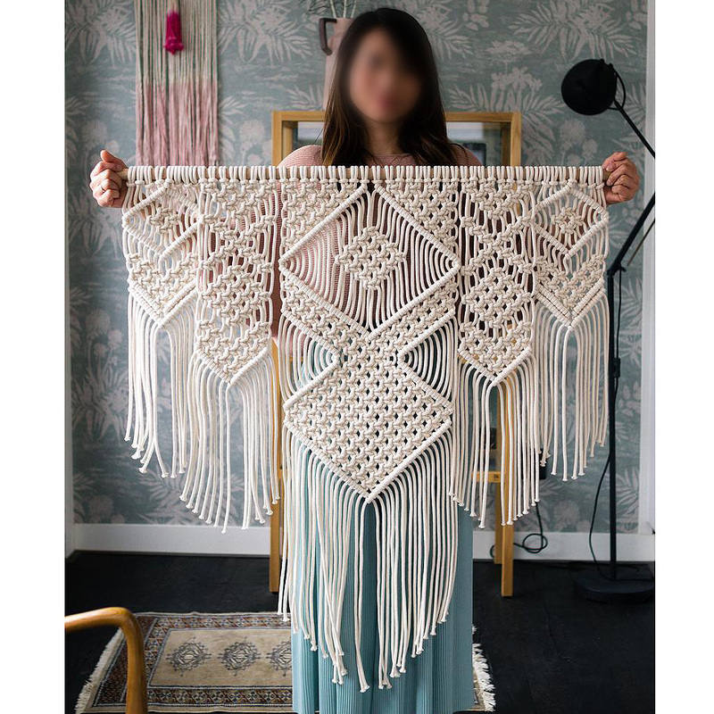 Scandinavian Tassel Tapestry Hand-Woven Bed and Breakfast Wall Decoration Bedside Art Hanging Decoration Bohemian Living Room Tapestry