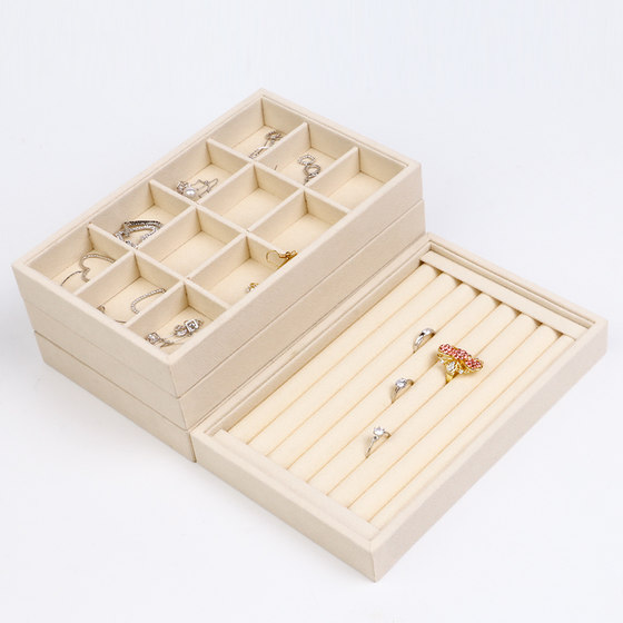 Jewelry storage tray velvet home medium display stand to see the goods ring necklace bracelet earrings drawer storage tray