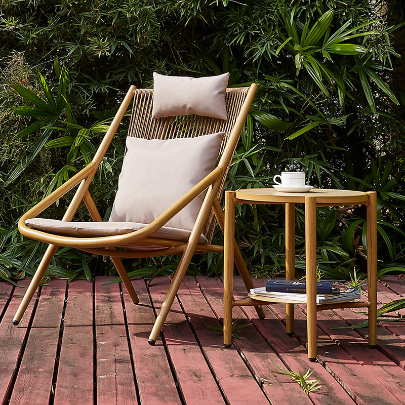 Outdoor rocking chair leisure chair balcony household leisure vine chair rocking chair open-air courtyard garden adult lazy chair