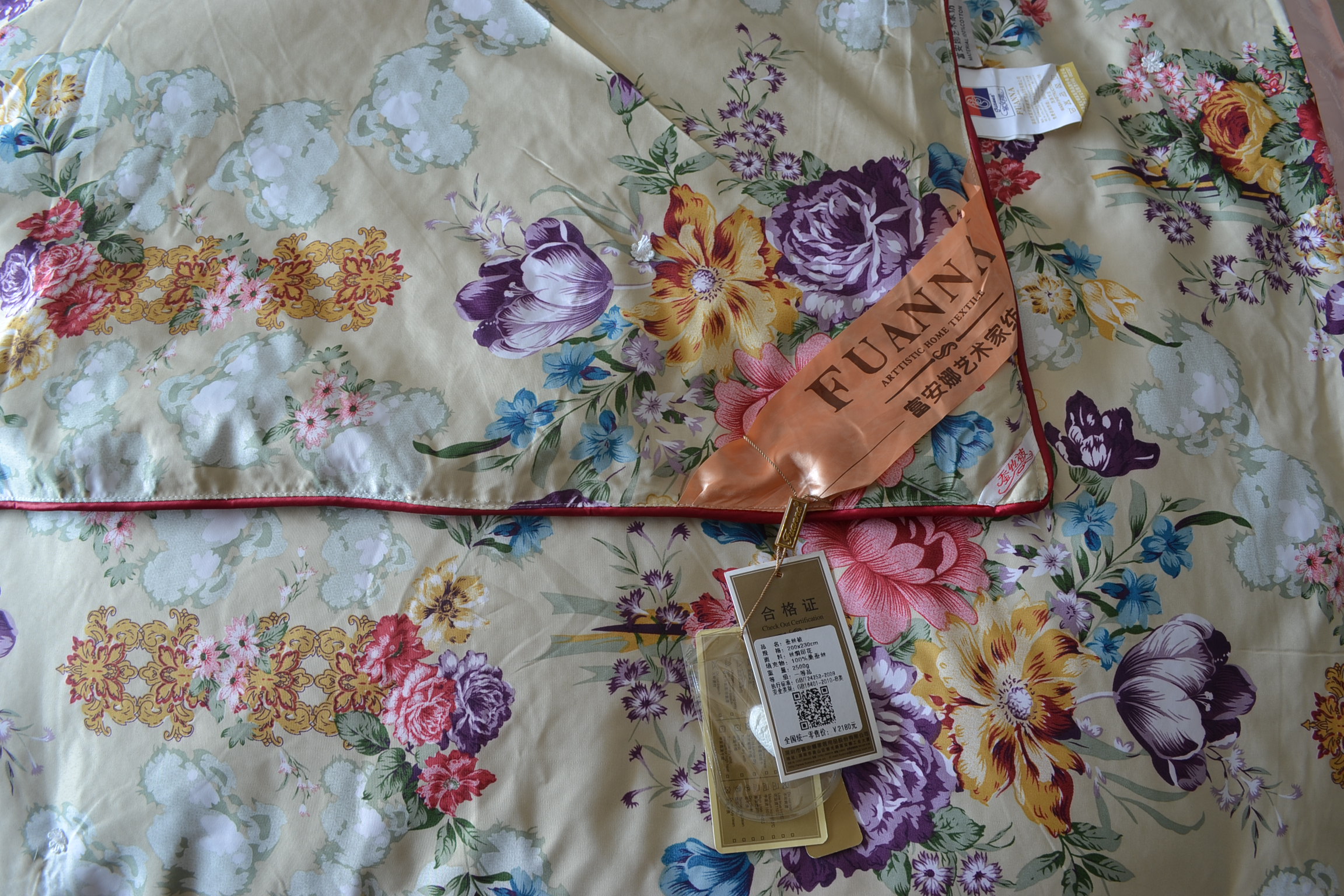 Ưu đãi đặc biệt lụa Fu Anna chính hãng là cotton mùa hè mát mẻ bởi điều hòa là mùa xuân và mùa thu là chăn đôi chăn bông lông	