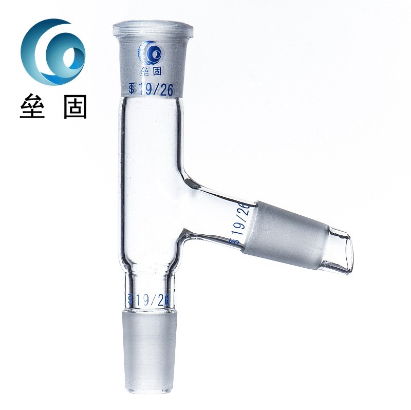 (solid) distillation head 75 degrees 19*3 gram glass distillation head standard mouth glassware