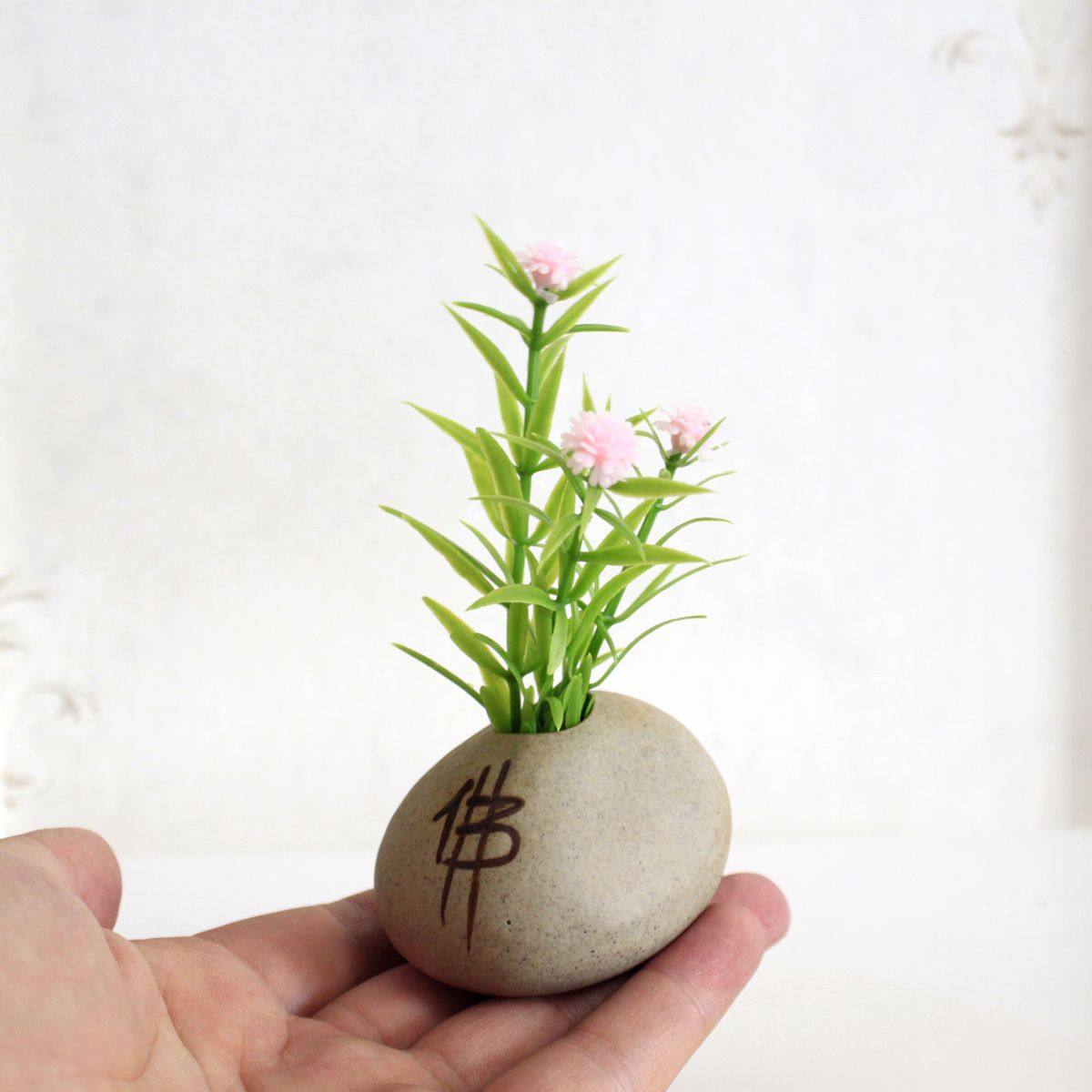 Plate Decoration Fake Flower Mini Ornament Tea Set Decoration Tea Ceremony Mini Small Bonsai Fake Flower Small Space Flowers