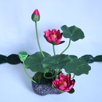 Simulation Small Lotus Flower Lotus Pool Landscape Decoration Flower Hotel Dining decoration small swing piece fake flower fish tank for making a view