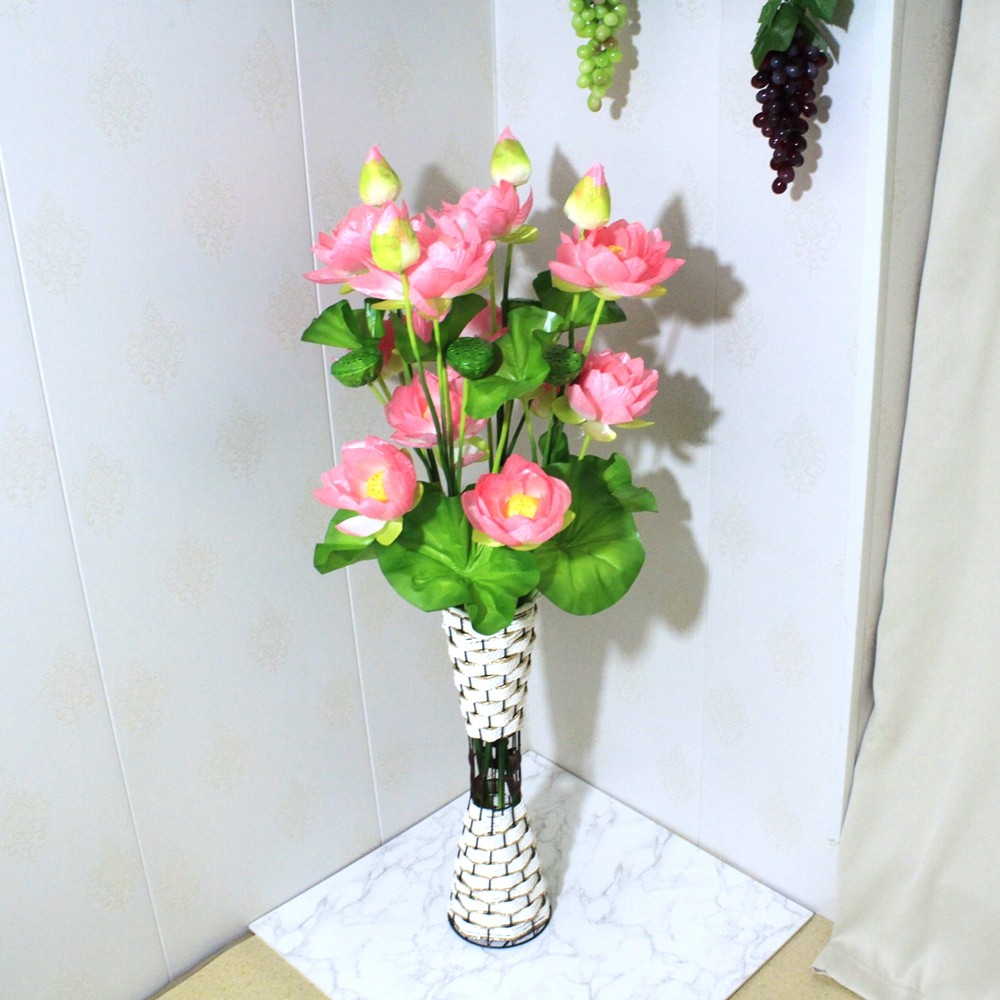 High branch lotus flower for Buddha flower temple hall Buddha for flower ceremony Buddha flower big vase flower arrangement lotus flower fake flower in front of Buddha