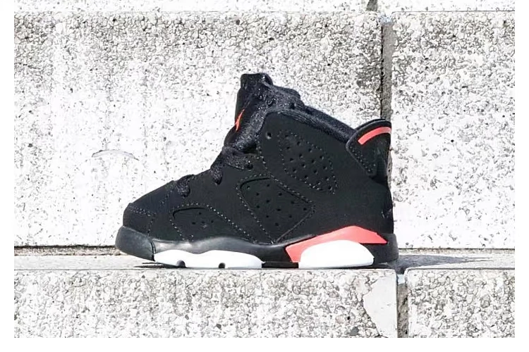 Air Jordan 6 AJ6 PS màu đen nhỏ trẻ em giày trẻ em giày trẻ em 384667-384666-060 - Giày dép trẻ em / Giầy trẻ