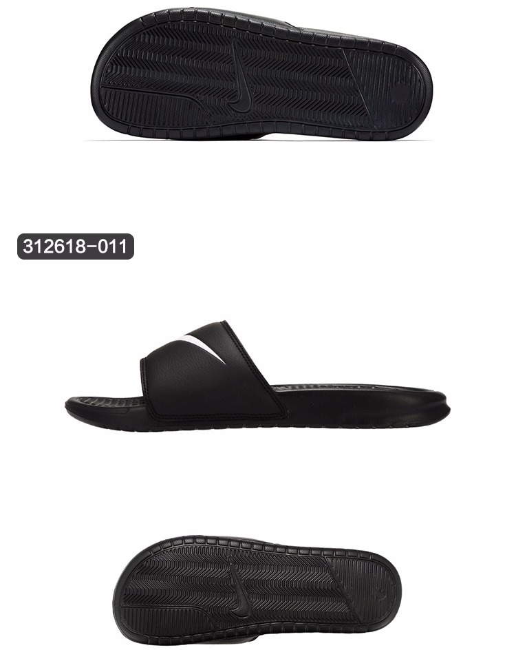 Cửa giày NIKE BENASSI SWOOSH JDI dép thể thao màu đen và trắng đôi mẫu 343880 312618 dép nike jordan