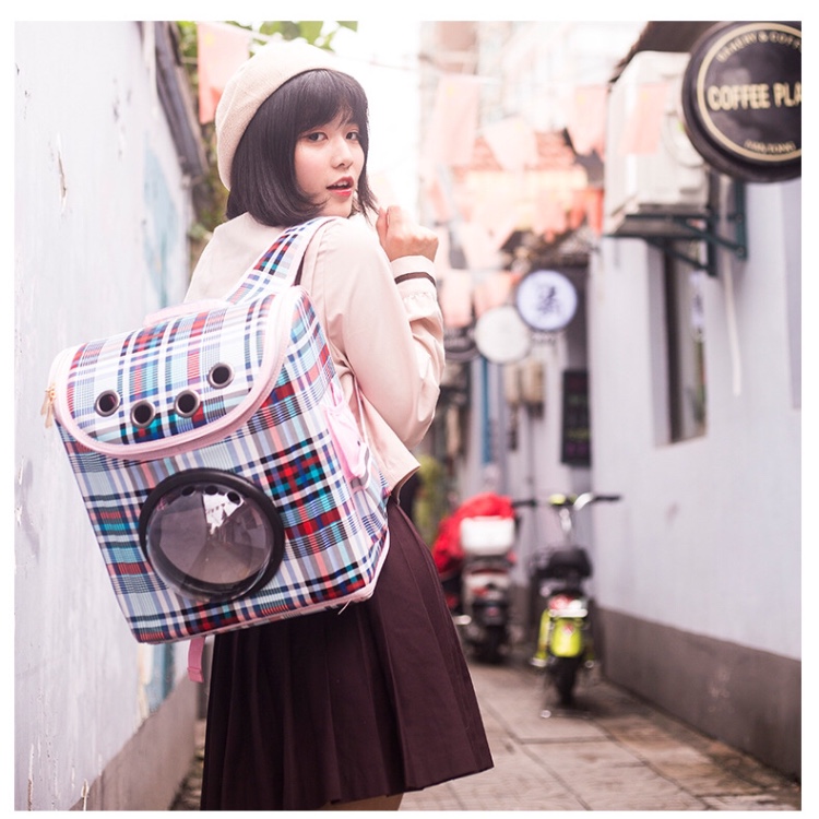 Cat Bag Pet Out Bag Cat Cage Portable Bag Double Shoulder Cat Pooch Bag Space Bag Space Cabin Kitty bag