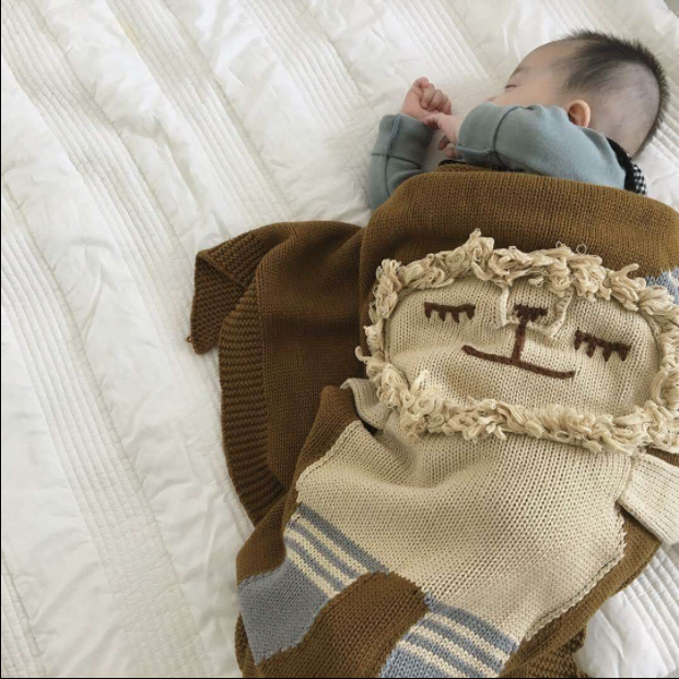 ins baby boy autumn money cover blanket knit blanket baby air conditioning pure cotton thickened blanket outgoing cart cover blanket quilt