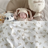 Хлопковое трикотажное тонкое одеяло для новорожденных для младенца