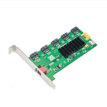 1 to 5 port SATA disk array doubling accelerator card hard drive expansion card one to five clone