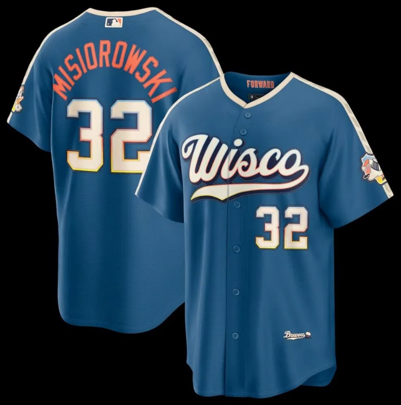 2026 Brewers City Edition Baseball Jersey No. 32 Misiorowski No. 22 Yelich Jersey 2026 Brewers City Edition Baseball Jersey No. 32 Misiorowski No. 22 Yelich Jersey