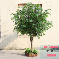 Shanghai factory direct Real pole simulation Banyan Tree fake tree hotel Mall Hall home decoration solid wood landscape tree