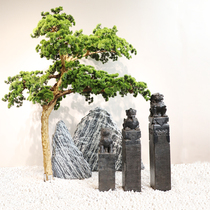 Customized simulation pine tree fake welcome pine simulation beauty pine new Chinese-style dry landscape cedar snow wave stone landscape decoration