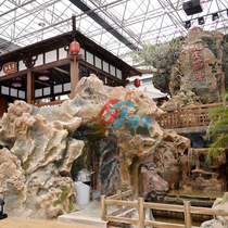 Rockery door head ecological restaurant creative Ecological Park theme park rockery sculpture mural simulation ancient trees and other landscaping