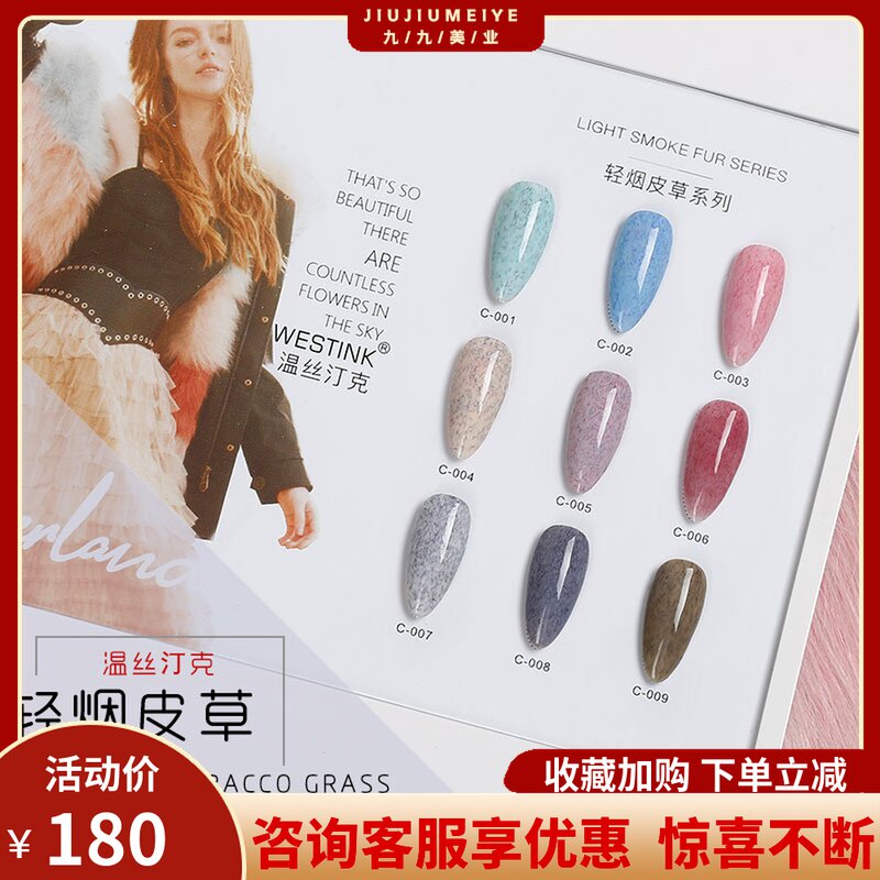 2019 New popular color net red light Wine Tinker light tobacco leather grass velvet nail polish nail polish nail polish special store special