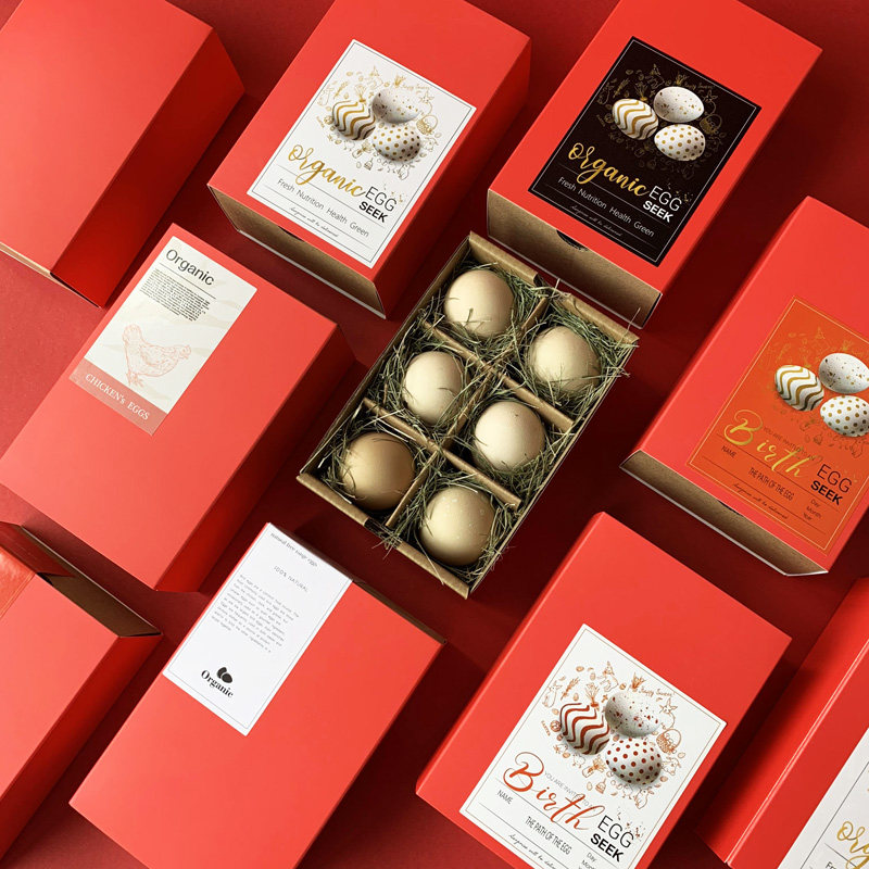 6 egg packaging box 6 packaging hands gift box egg box full moon baby gift box customized