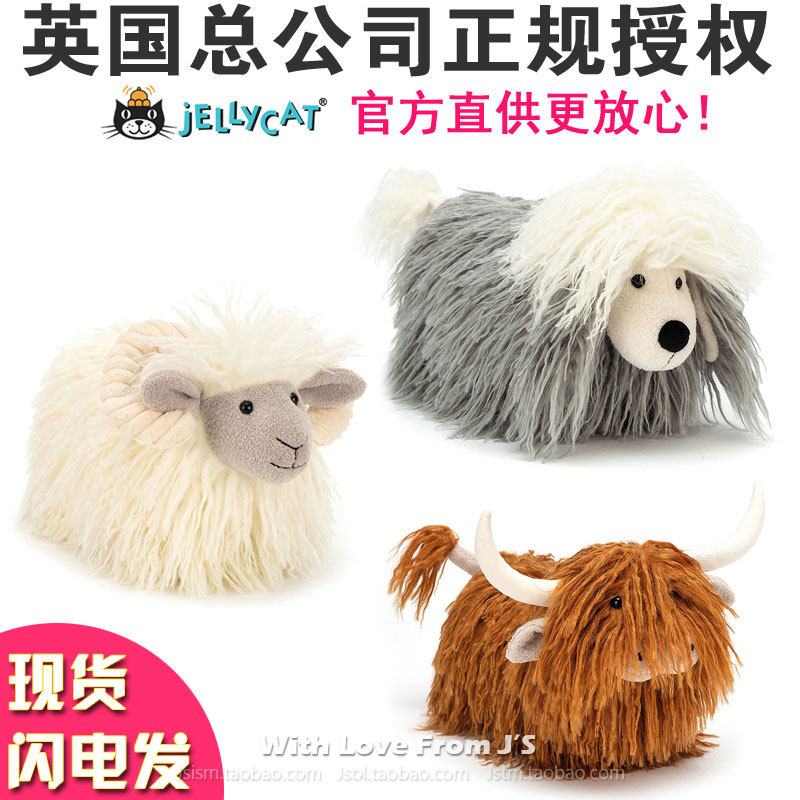 British jellycat Charming Shepherd Dog White Sheep Highland Cow Plush Doll
