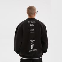 BIPOLAR × VEIGENG joint base round collar necropolis trends 100 lap hip-hop loose blouses