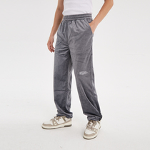 BIPOLAR velvet long pants 2021 fall New products National trend Street basics 100 Casual Loose Casual Pants