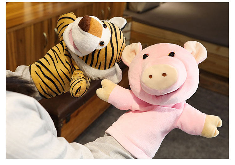 Мягкая детская игрушка 可张嘴的手偶玩偶野生农场家禽动物毛绒玩具儿童手套玩偶幼儿早教 YOONO EARLY CHILDHOOD