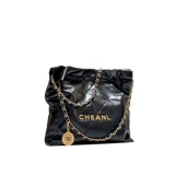 Цепь, сумка через плечо, вместительный и большой мусорный мешок, сумка на одно плечо, из натуральной кожи, в стиле Шанель, на цепочке, коллекция 2023