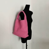 Плетеная вместительная и большая сумка через плечо, кожаная сумка на одно плечо, «сделай сам», премиум класс, из натуральной кожи